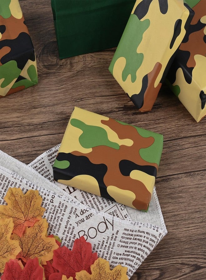 Bolsome 100 Sheets 20 * 14 Inches Camo Tissue Paper for Gift Wrapping, Green Black Camouflage Tissue Paper for Gift Bags for Birthday Camping Themed Party Retirement Hunting Party DIY Craft - Image 5